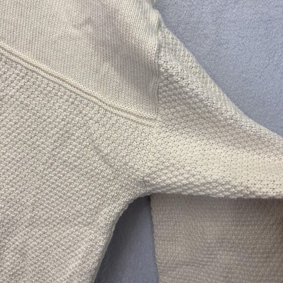 Vintage 90s SFKM Baggy Mockneck Mens Sweater XL Cream White Relaxed Fit USA Made - Picture 7 of 14